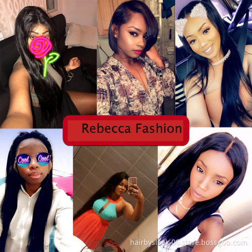 Rebecca Silk Straight Wave The Length 8 to 28inches Remy Hair Bundle Raw Virgin Human Free Sample Brazilian Cuticle Aligned Hair